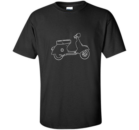 Vintage Retro Scooter Sketch Outline T-shirt