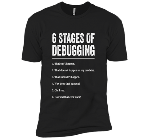 6 Stages of Debugging Bug Coding Computer Programmer T-Shirt