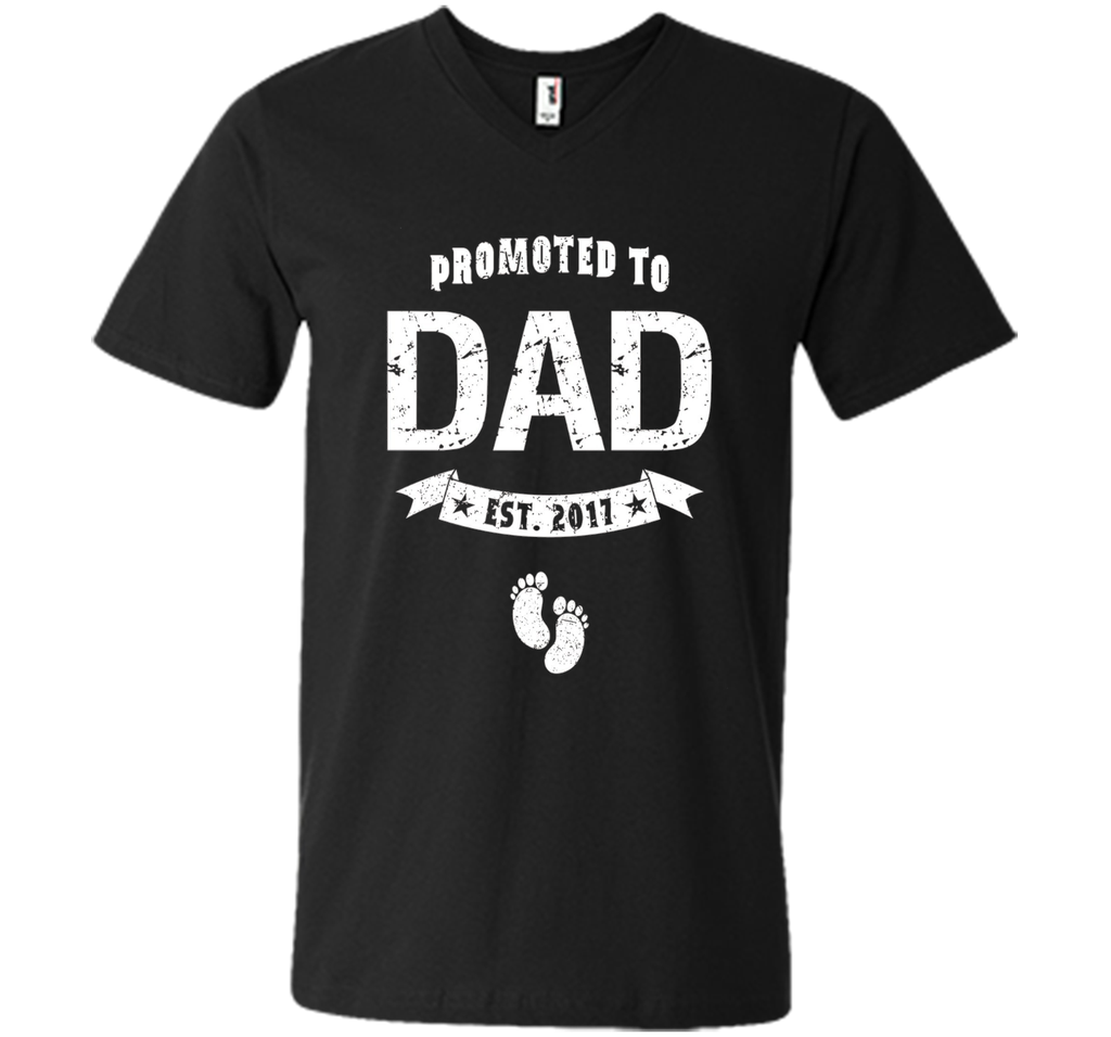 Men's Promoted to Dad T Shirt New Father To Be Expecting Funny Tee