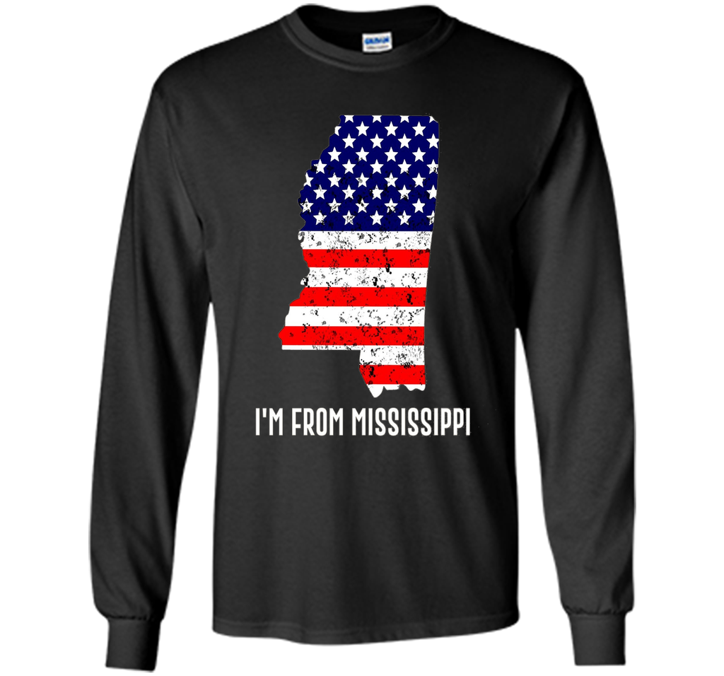 Proud of Mississippi-US flag Independence day Tee
