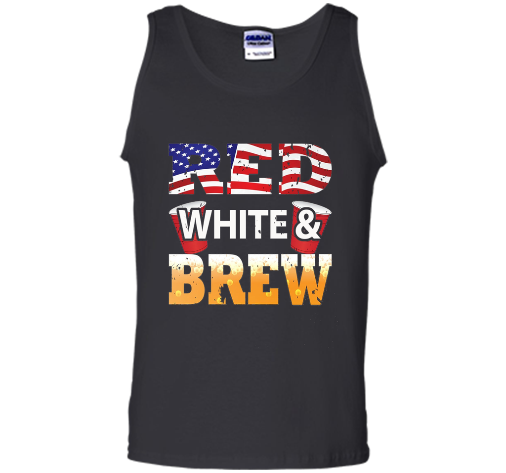 Red White and Brew Grunge flag t-shirt