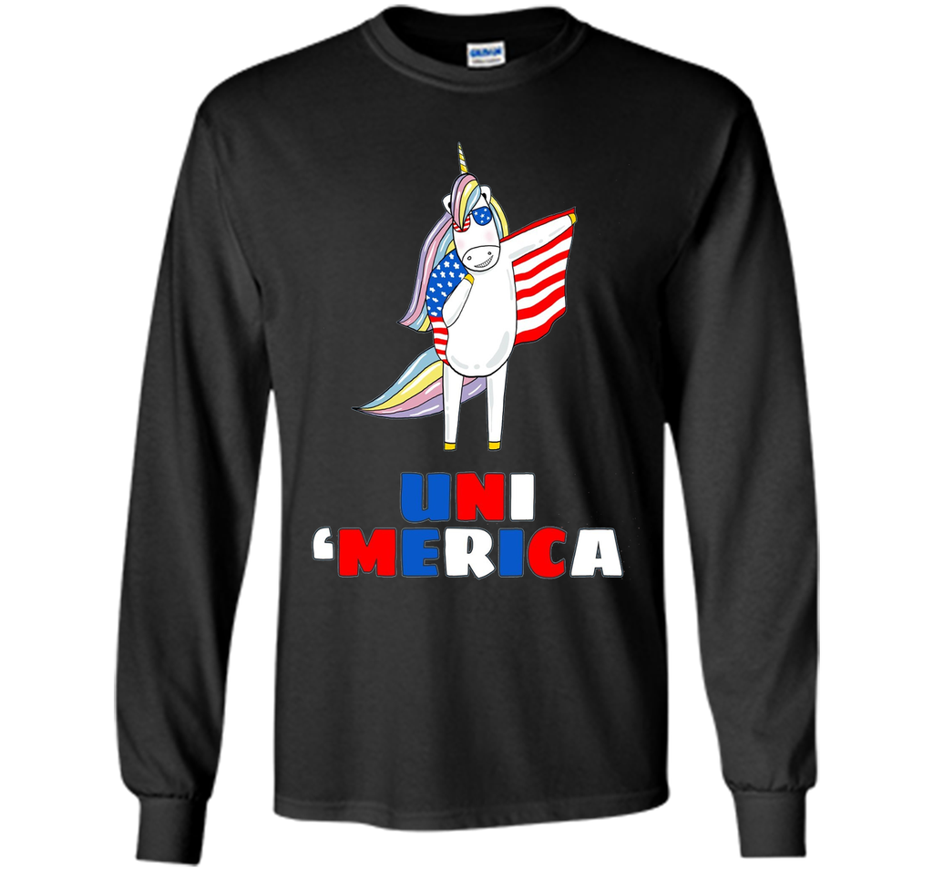 UniMerica 4th Of July Unicorn Ma Memorial Day Funny T-shirt