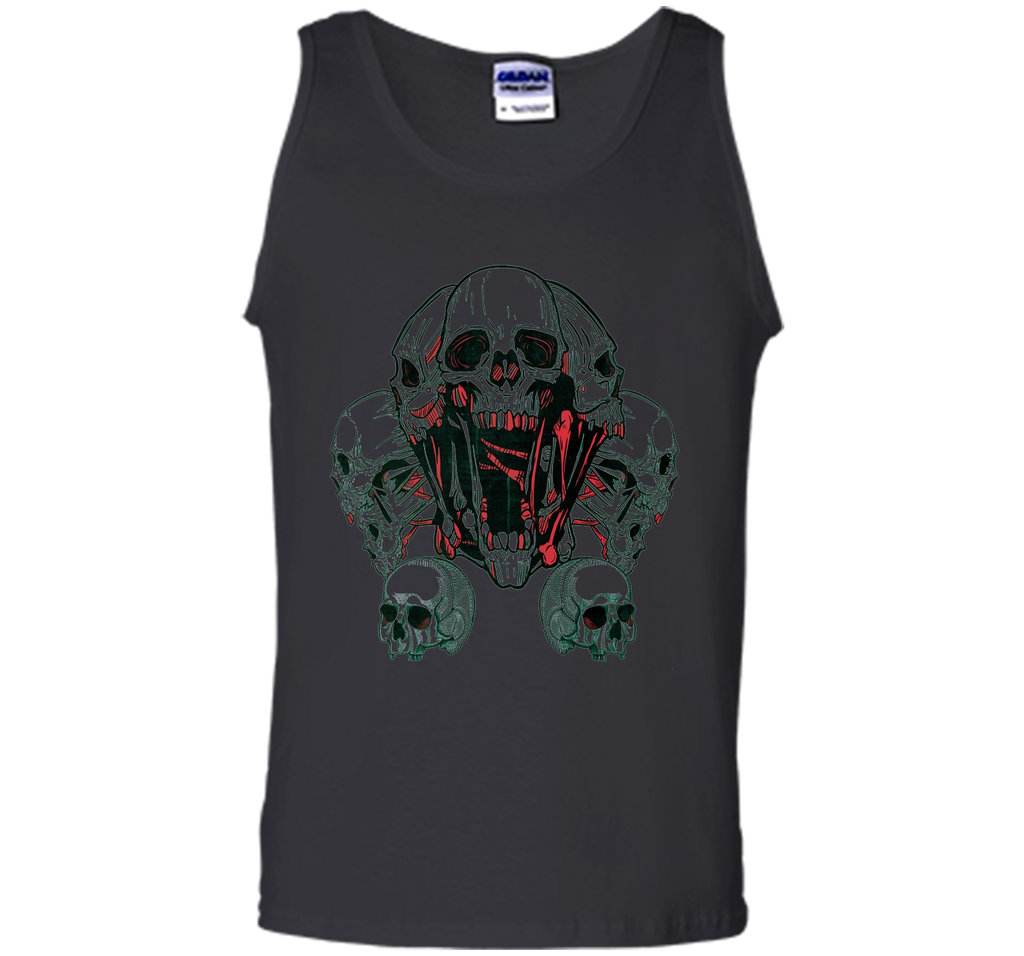 SKULLS - human skull - skeleton - horror - macabre t-shirt