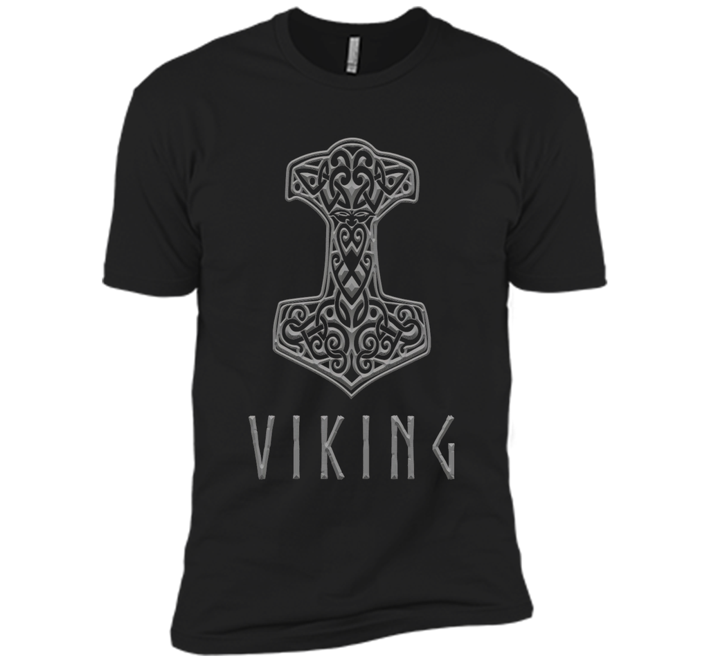 Thor's Hammer Mjolnir and Viking Silver T-Shirt