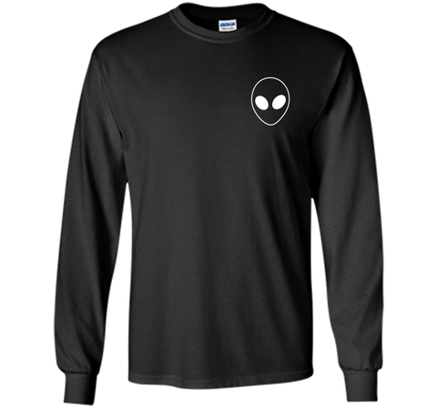 GENYOLO Black and White Alien T-Shirt. Alien Face Shirt