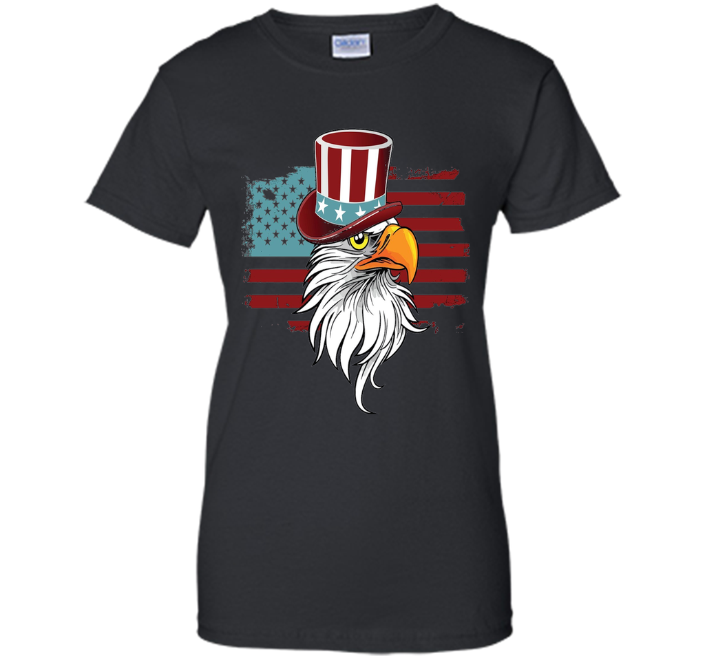 July 4TH Eagle Hat And Flag T-shirt Independence Day Shirt