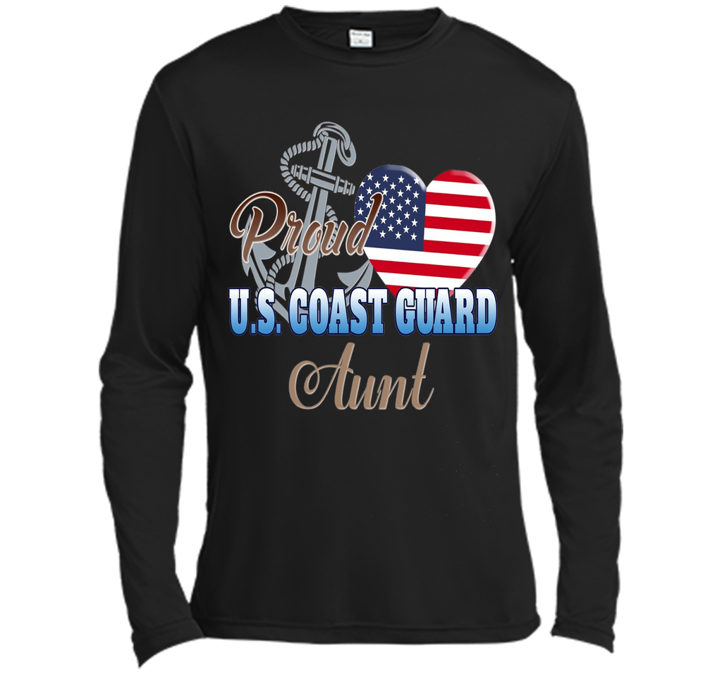 Proud U.S. Coast Guard Aunt Patriotic Heart T Shirt shirt