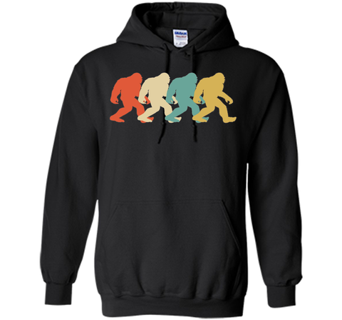 Bigfoot Silhouette Retro Pop Art Sasquatch Graphic T-Shirt