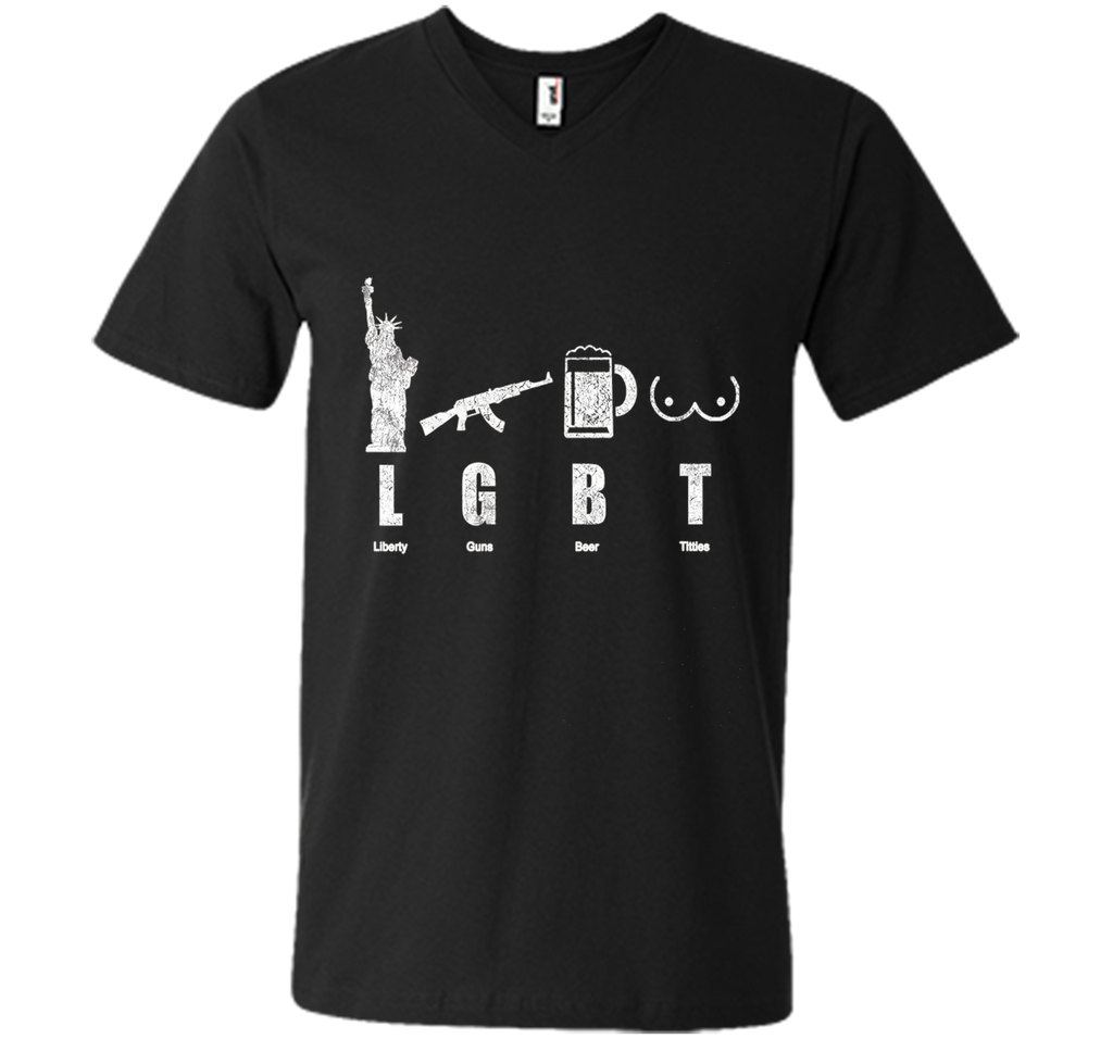 Liberty Gun Beer Funny America LGBT Hot T-Shirt