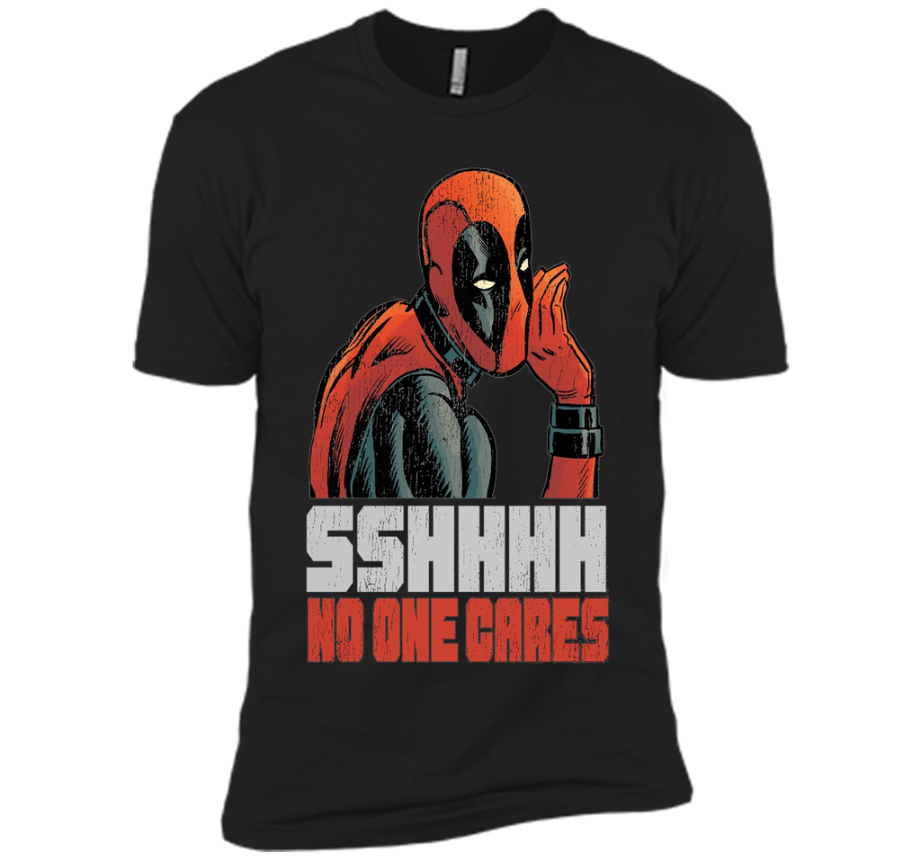 Marvel Deadpool SSHHHH No One Cares Whisper Graphic T-Shirt