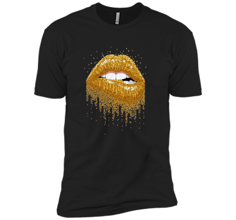 Gold Glitter Lips T-Shirt