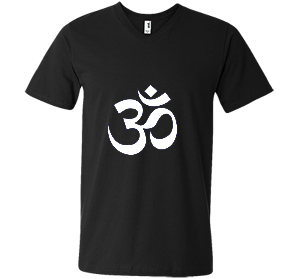 White Ohm Om Symbol Yoga Namaste T-Shirt