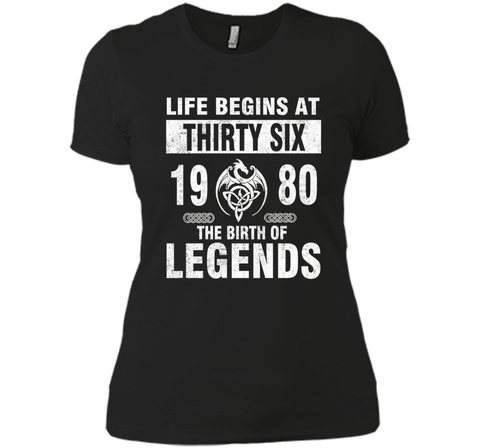 36th Birthday Gifts - Made 1980 The Birth Of Legends Tshirt