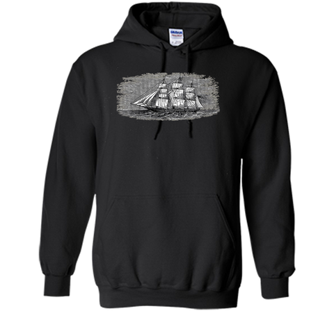 Antique vintage sailing ship Navy frigate pirate clipper tee
