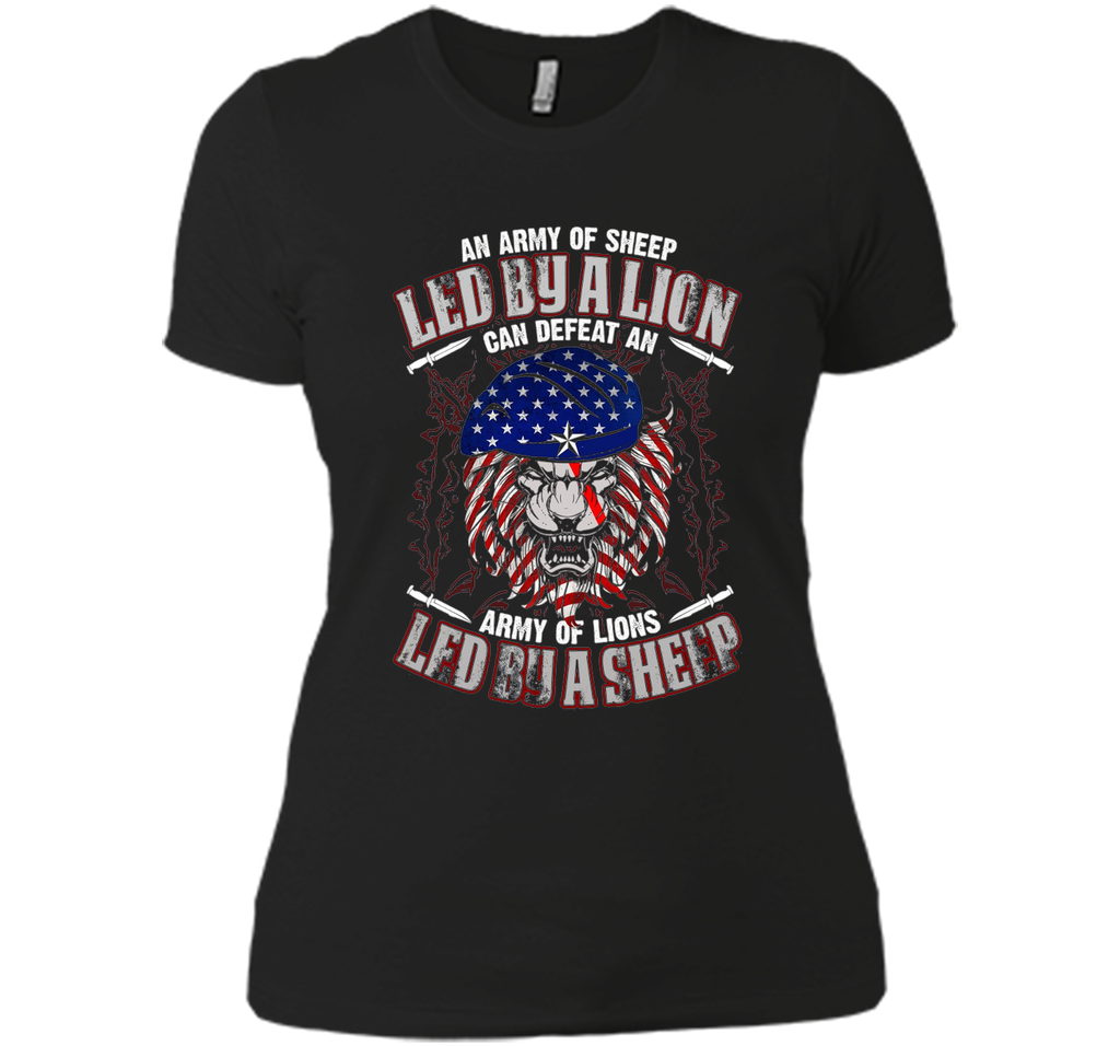 An Army Of Sheep Led By A Lion Can Defeat T-shirt