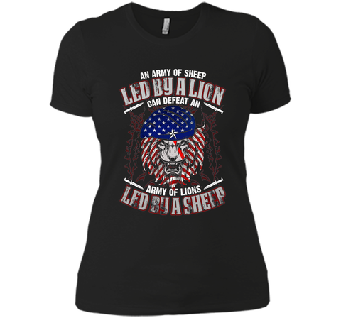 An Army Of Sheep Led By A Lion Can Defeat T-shirt