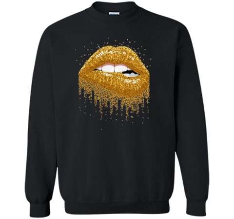 Gold Glitter Lips T-Shirt