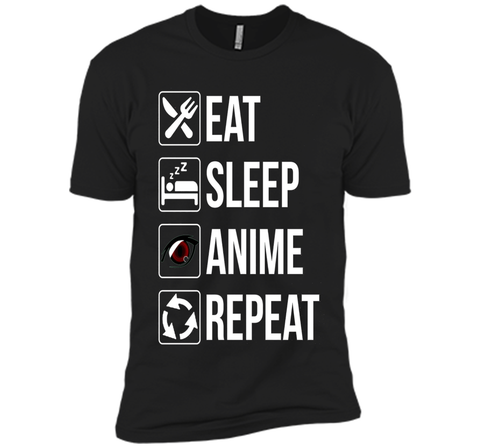 Funny Eat Sleep Anime Repeat TShirt