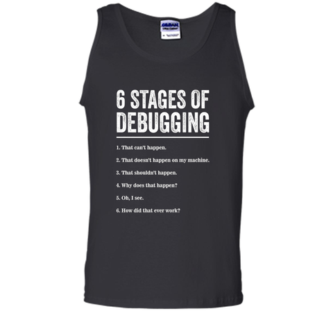 6 Stages of Debugging Bug Coding Computer Programmer T-Shirt