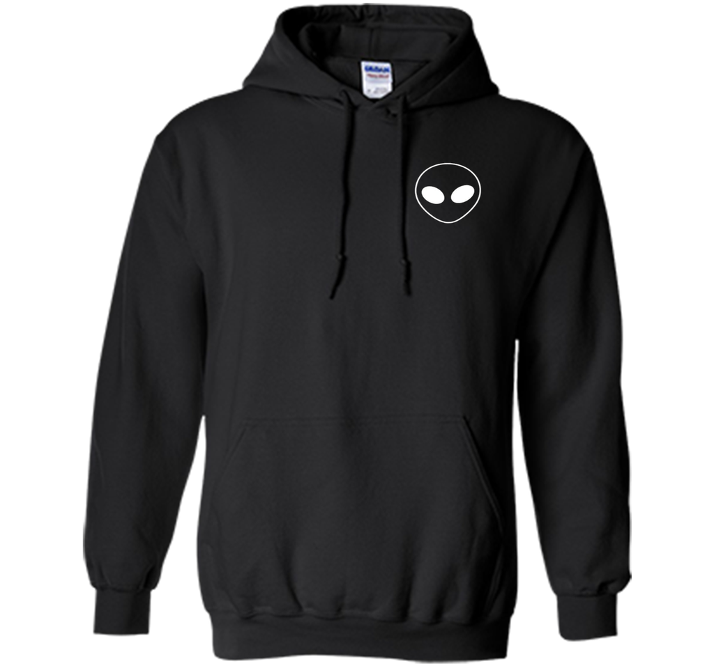 GENYOLO Black and White Alien T-Shirt. Alien Face Shirt