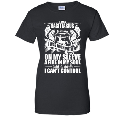 I'm A Sagittarius Woman With My Heart On My Sleeve T-shirt