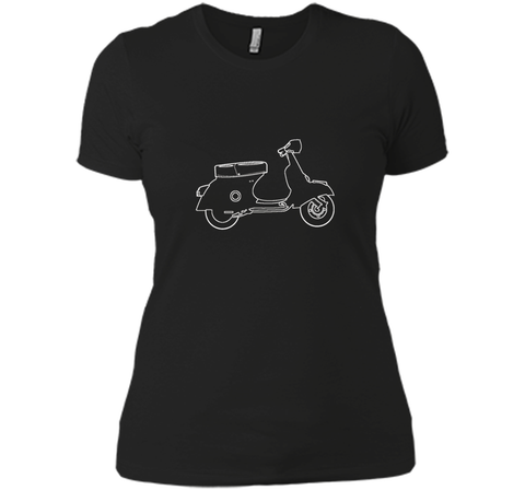 Vintage Retro Scooter Sketch Outline T-shirt