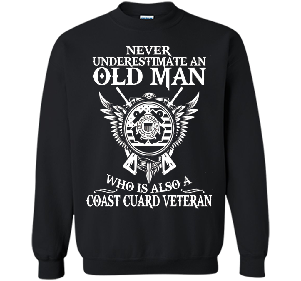 Never underestimate an old man coast guard veteran tshirt shirt