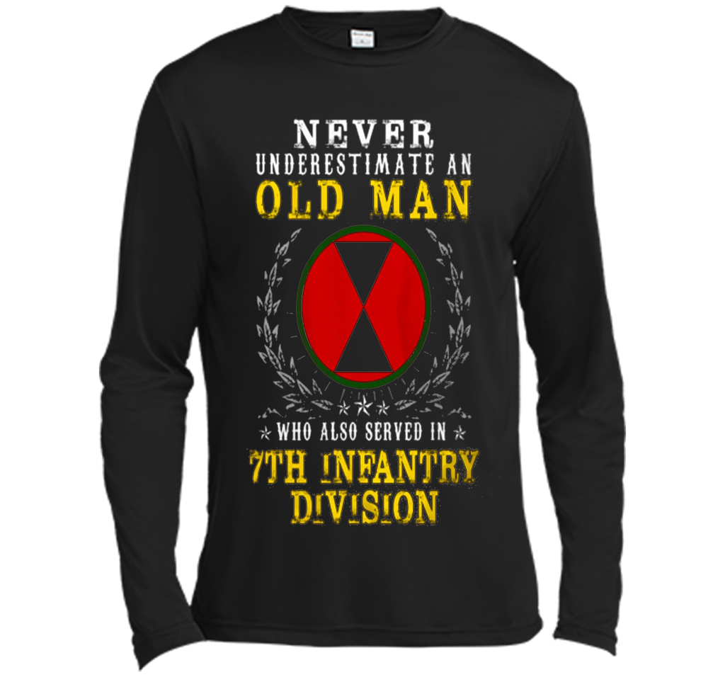 Never Underestimate A Man Serve In 7th Infantry Division Tee