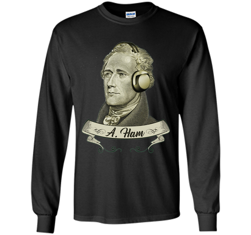 Hamilton Listening to Music T-shirt - Funny Headphones Tee