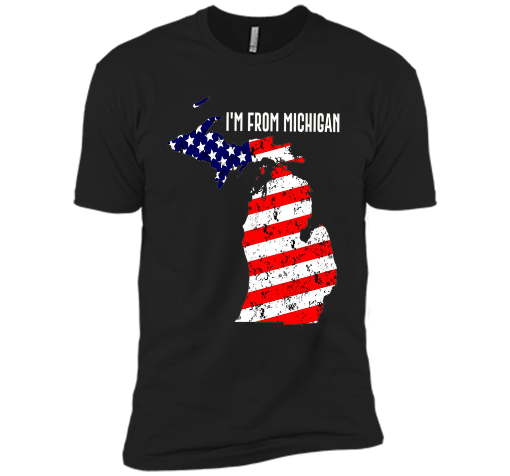 Proud of Michigan-US flag Independence day Tshirt