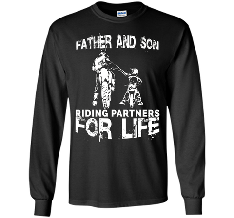 Father And Son Riding Partners For Life T-shirt Dads Sons