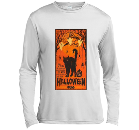 Vintage Style Black Cat, Ghost, Spiders Halloween T- Shirt t-shirt