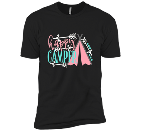 Happy Camper Shirt Girly Pink Tent Tribal Arrow Camping Mom