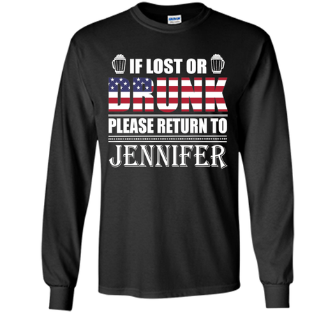 If Lost Or Drunk Please Return To Jennifer T-Shirt- Beer Sh