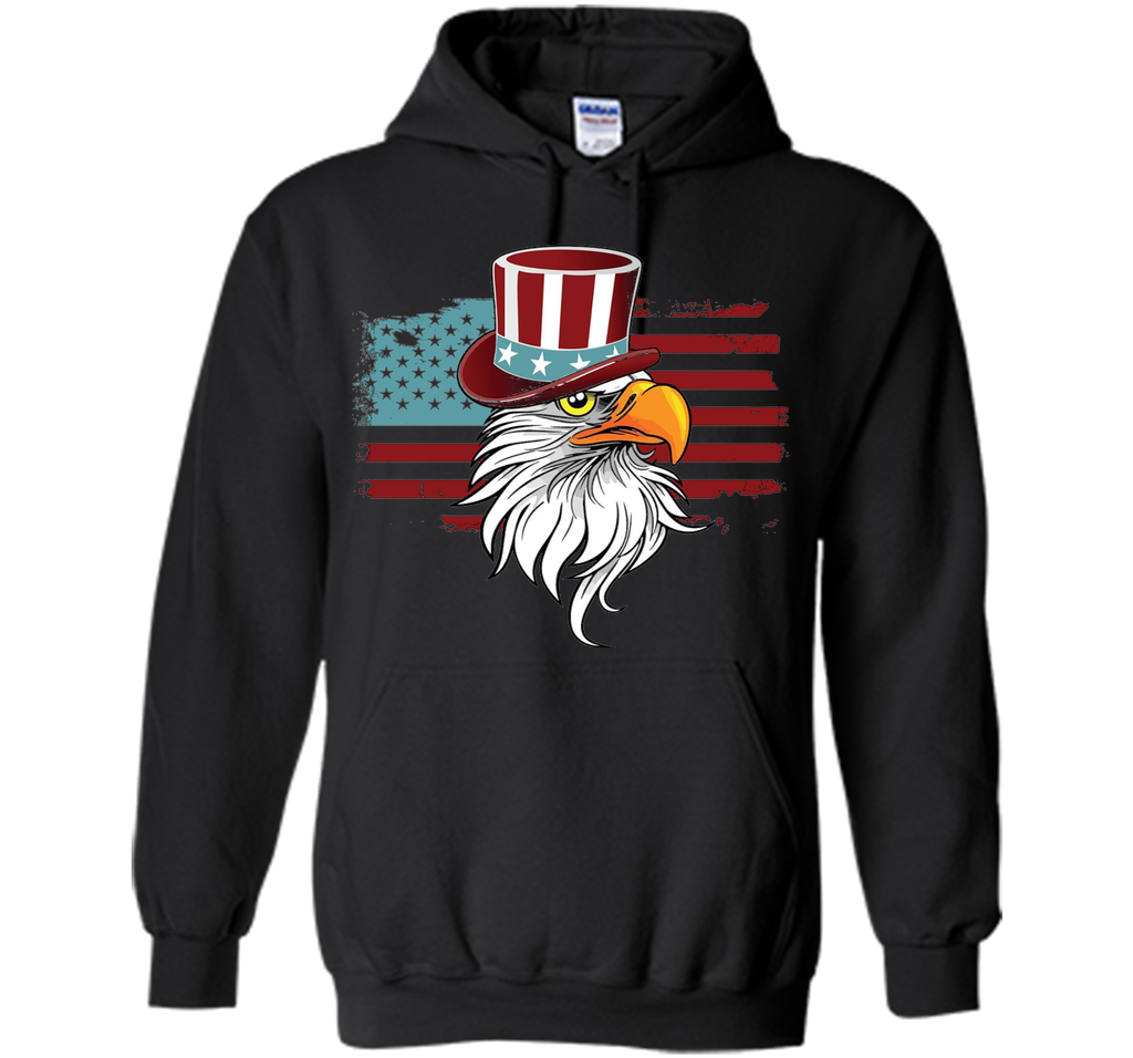 July 4TH Eagle Hat And Flag T-shirt Independence Day Shirt