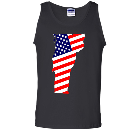 Vermont patriot with USA flag T-shirt Happy Independence day