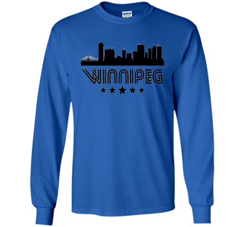 Winnipeg Manitoba Skyline Retro Style T-Shirt