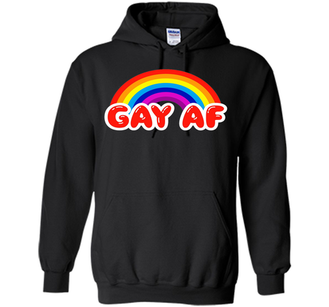 Gay AF Funny Gay Flag Rainbow Colors LGBTQ Pride T-Shirt
