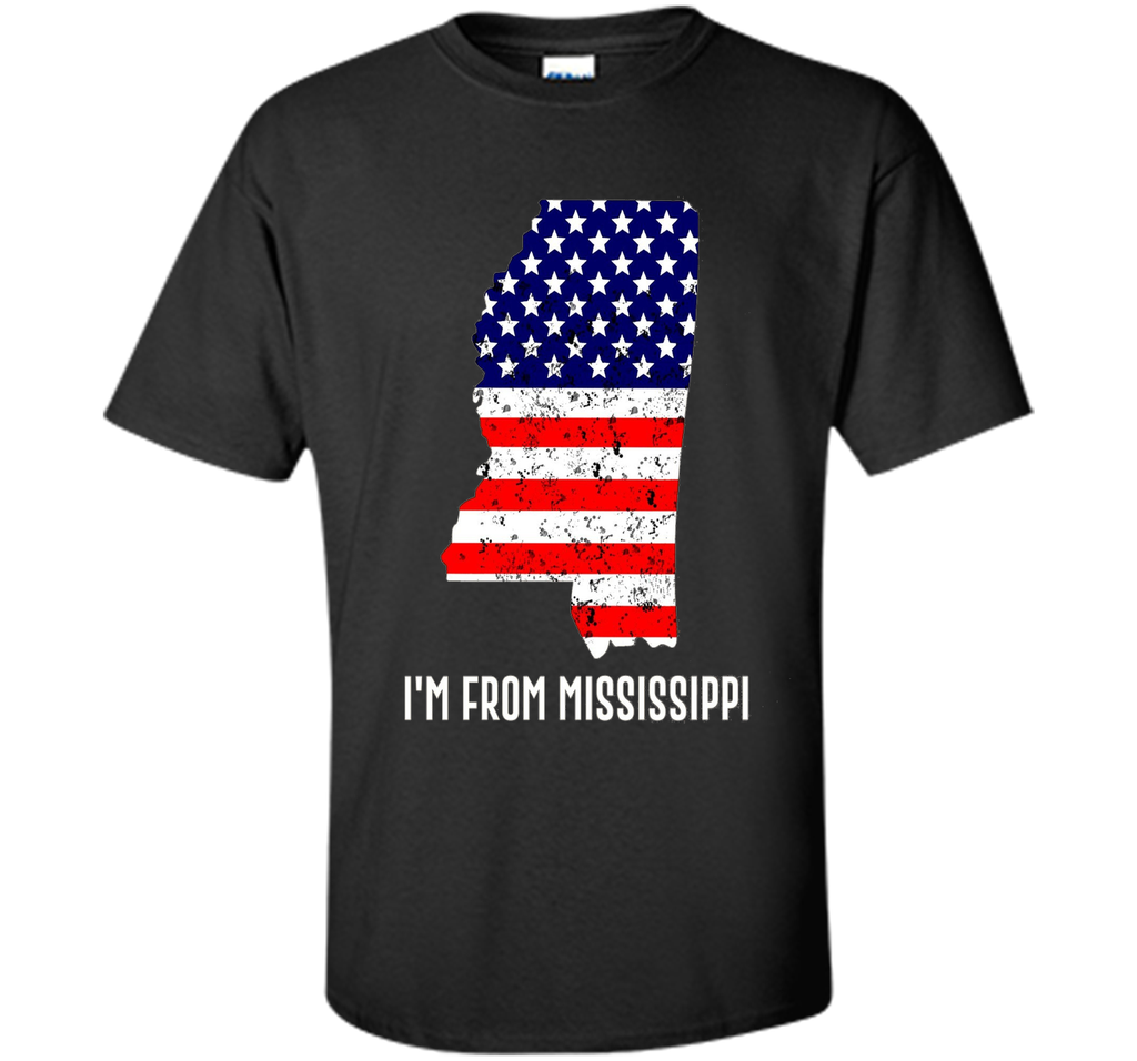 Proud of Mississippi-US flag Independence day Tee