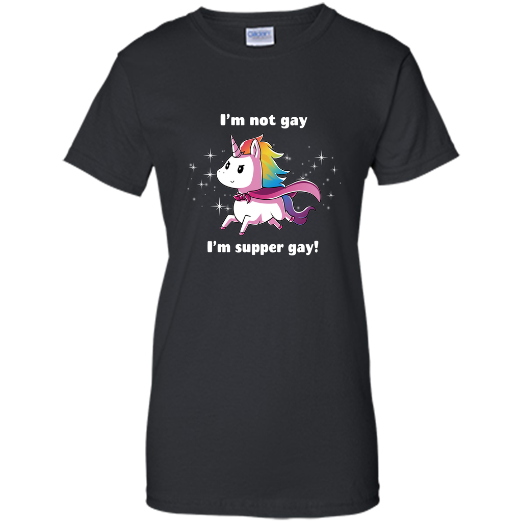 I'm super gay-lovely unicorn tshirt