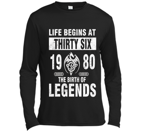 36th Birthday Gifts - Made 1980 The Birth Of Legends Tshirt