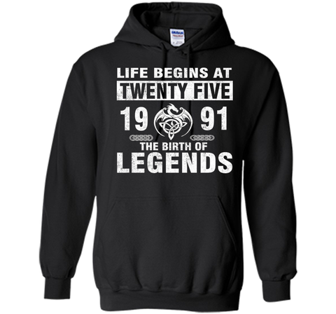 25th Birthday Gifts - Made 1991 The Birth Of Legends Tshirt