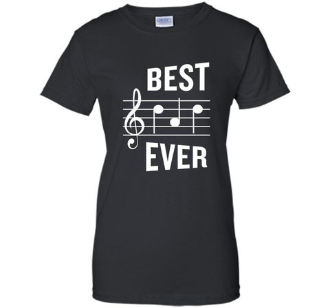 Best Dad Ever T-Shirt Funny Music Note Father's Gift