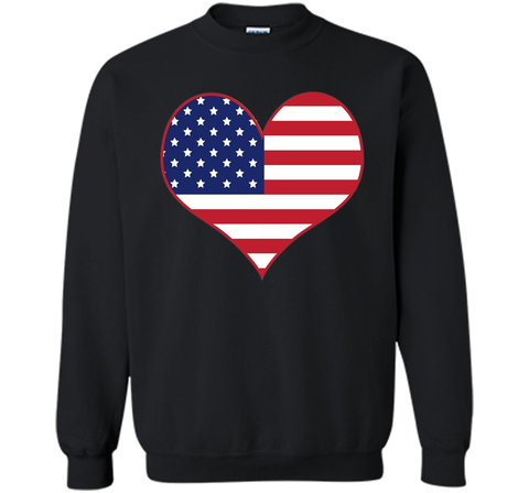 Happy Independence Day - American Flag Heart T-shirt