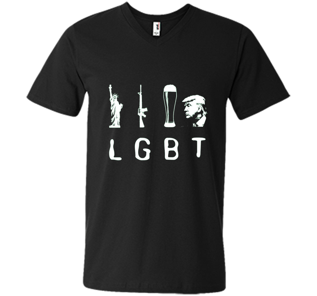 Liberty Guns Beer Trump T-Shirt Funny LGBT Shirt