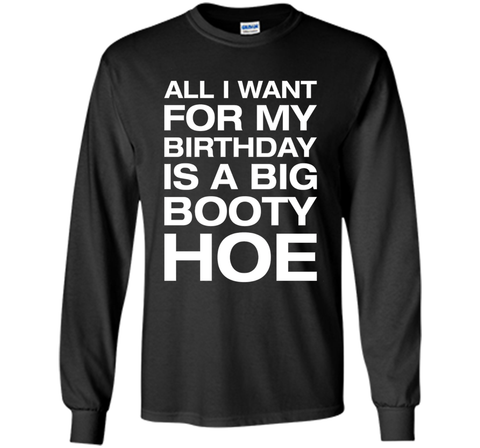 All I Want For My Birthday Is A Big Booty Hoe Funny Shirt