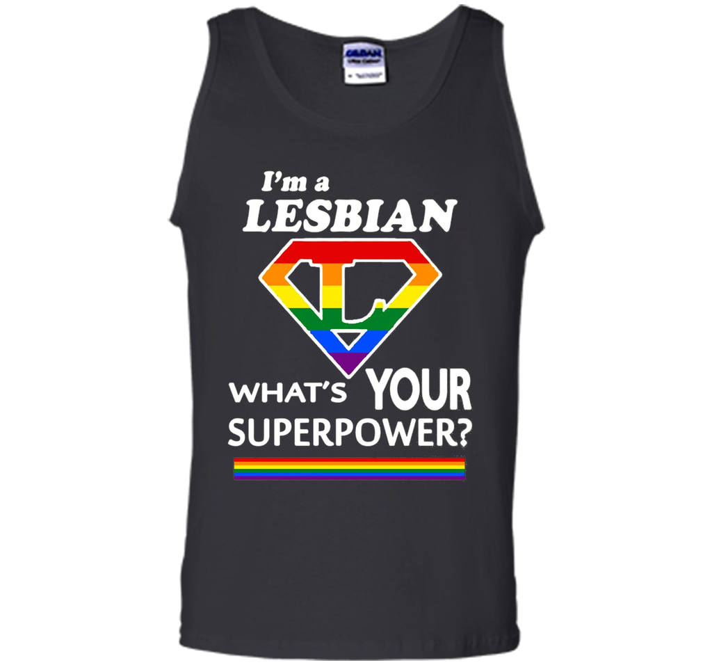 a lesbian whats your superpower rainbow gay pride flag shirt