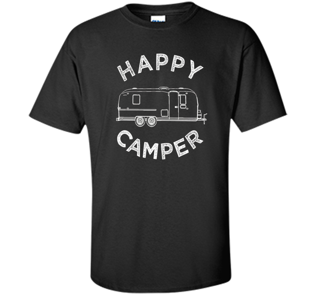Happy Camper T-Shirt, Retro Camping Trailer Tee