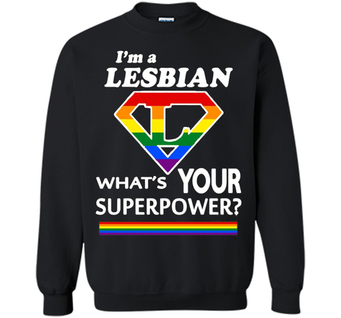 a lesbian whats your superpower rainbow gay pride flag shirt