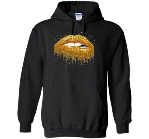 Gold Glitter Lips T-Shirt